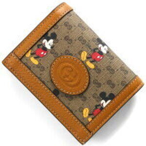Gucci wallet GG Supreme DISNEY Mickey Mouse beige Camel Brown